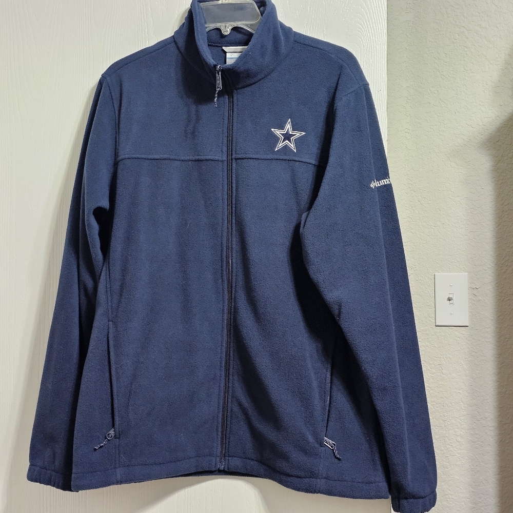 Columbia Men's Dallas Cowboys Navy Full-Zip Jacket Size M